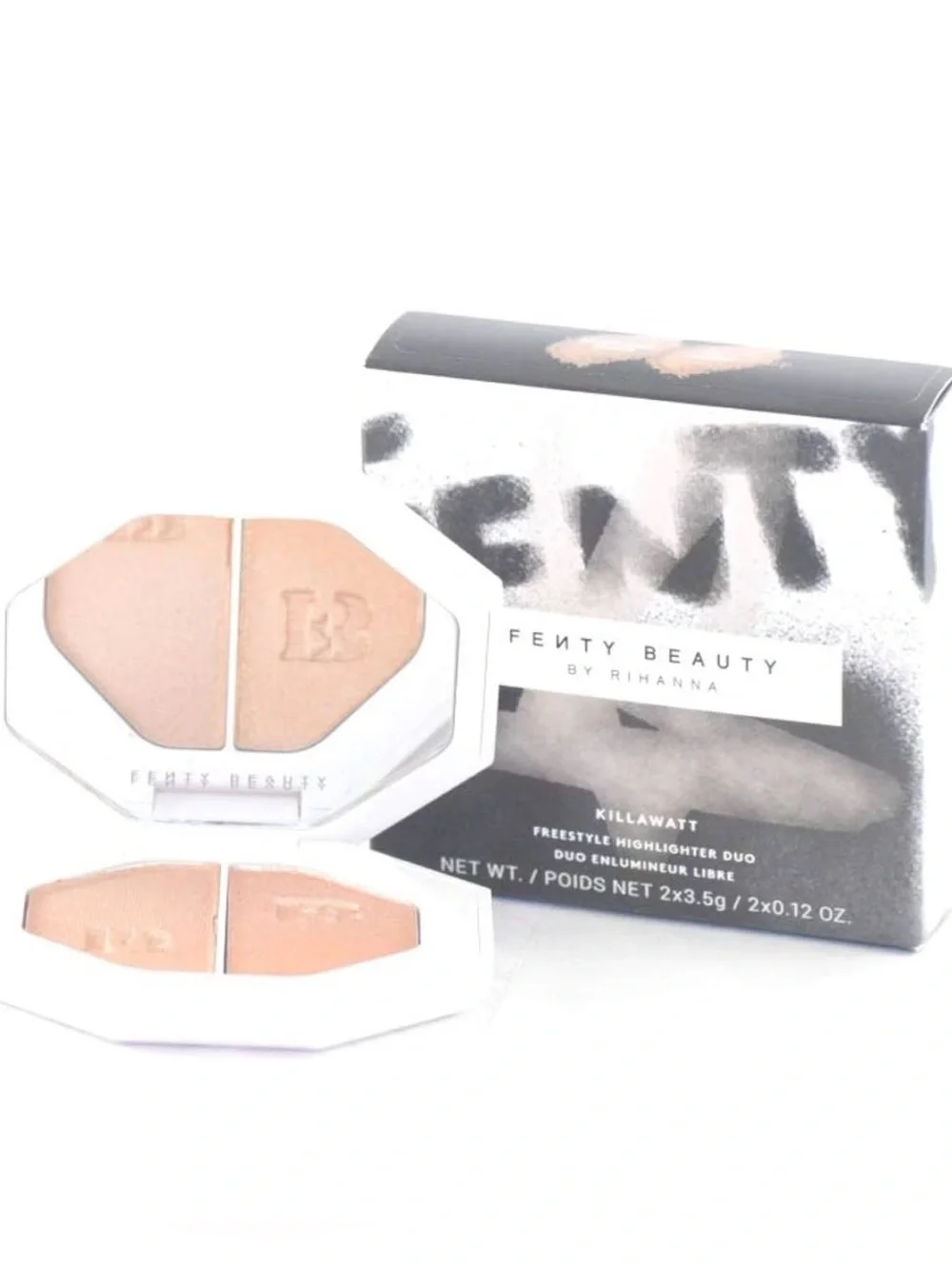 Fenty Beauty Killawatt Highlighter Duo - Black and White Packaging